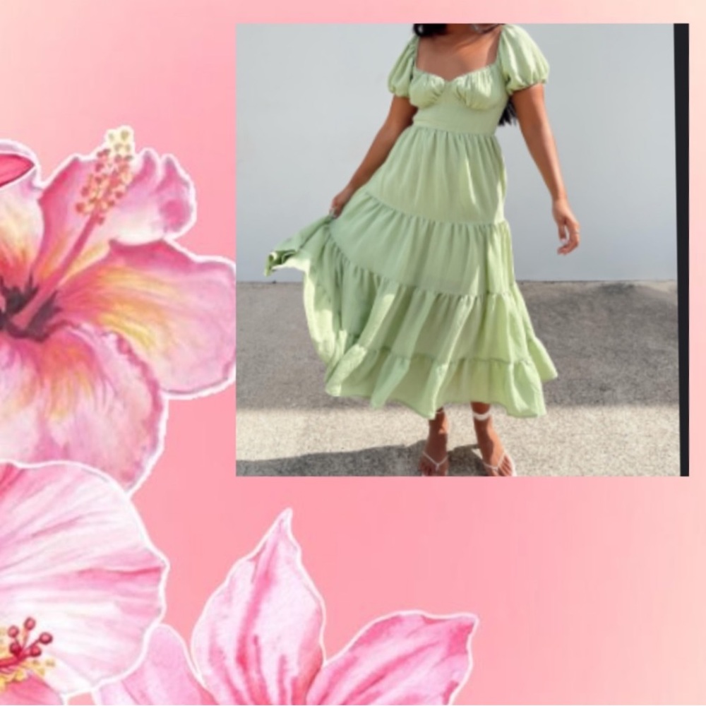 Elegant Green Women's Dress